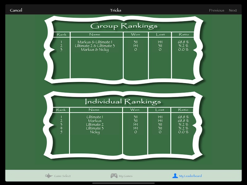 iPad Offline Leaderboard